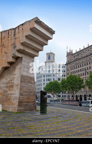 Barcelone, Espagne. Monument à Francesc Macia dans la Placa de Catalunya. Banque D'Images