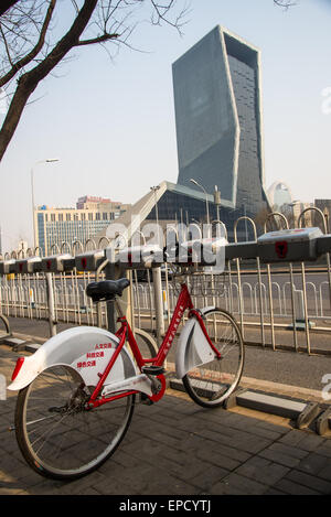 Vélos à louer à Beijing Chine Banque D'Images