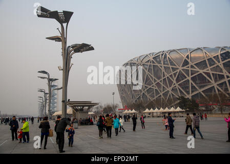 Voir à birdsnest stade olympique à Beijing Chine Banque D'Images