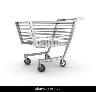 Panier vide, isolé Banque D'Images