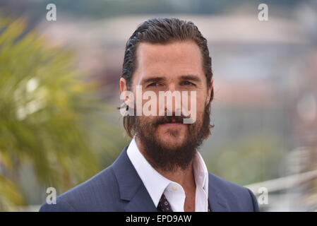 Cannes, France. 16 mai, 2015. Matthew McConaughey/posing at Photocall/voir des arbres/68e Festival de Cannes / Festival de Cannes 2015/16.05 .2015 : dpa Crédit photo alliance/Alamy Live News Banque D'Images