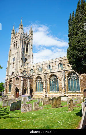 Église paroissiale de St Mary The Virgin St Neots Cambridgeshire UK Banque D'Images