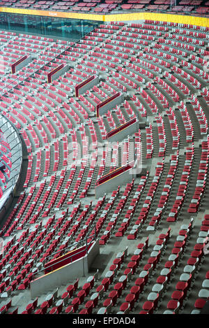 Intérieur de la célèbre birdnest à parc olympique à Beijing Chine Banque D'Images