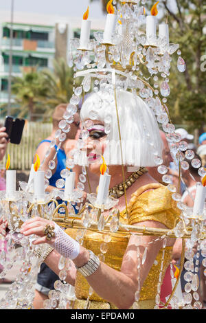 Maspalomas Gay Pride Parade. Maspalomas, Gran Canaria, Îles Canaries, Espagne. Banque D'Images