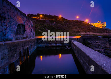 Les bains Sutro de nuit, à San Francisco, Californie. Banque D'Images