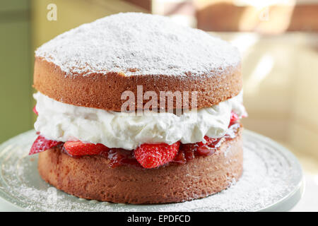 Gâteau éponge Victoria Banque D'Images