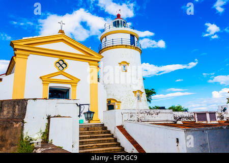 Le phare de Guia, Forteresse et Chapelle à Macao. La Chine. Banque D'Images