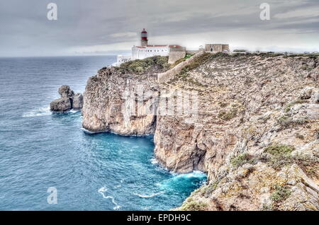 Phare de Sagres, Portugal En HDR Banque D'Images