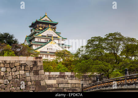 Château de Nagoya, à Osaka au Japon au coucher du soleil Banque D'Images