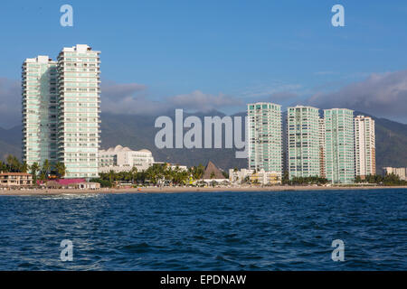 Le nord de l'Hôtel Zone, Puerto Vallarta, Jalisco, Mexique Banque D'Images