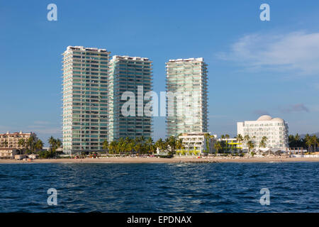 Le nord de l'Hôtel Zone, Puerto Vallarta, Jalisco, Mexique Banque D'Images