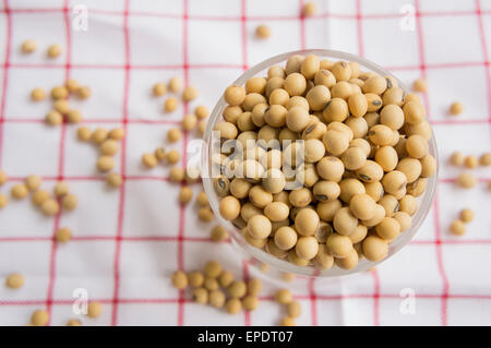 Lait de soja soja jaune grain isolé vegen Banque D'Images