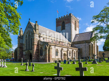La Cathédrale de St Asaph, soi-disant la plus petite cathédrale en Grande-Bretagne, St Asaph, Denbighshire, Wales, UK Banque D'Images