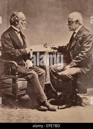 Les Généraux confédérés Joseph E Johnston et Robert E Lee, 1870 Banque D'Images