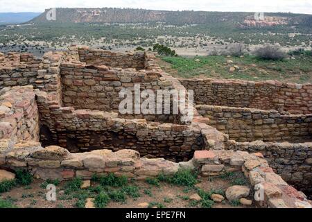 Atsinna Pueblo ruines à El Morro National Monument Nouveau Mexique - USA Banque D'Images