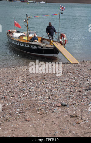 Le traversier entre shaldon teignmouth et de l'autre côté de la rivière Teign dans le sud du Devon Banque D'Images