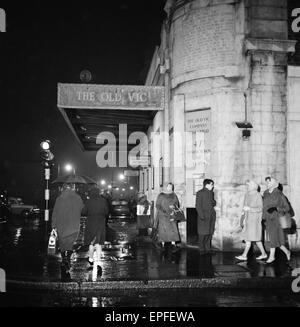 L'Old Vic Theatre dans le West End, au centre de Londres. 9 janvier 1961. Banque D'Images