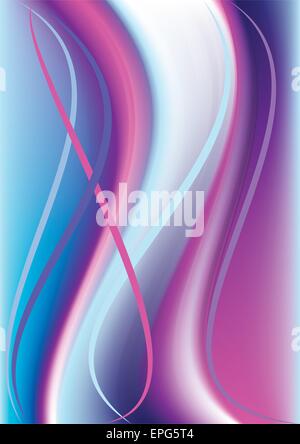 Vague de couleur bleu-violet sur fond de gradient mesh. Illustration de Vecteur