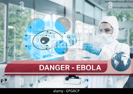 Flash info Ebola avec imagerie médicale Banque D'Images