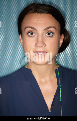 Auteur Camilla Läckberg au Salone del Libro, International Book Fair le 16 mai 2015 à Turin, Italie Banque D'Images