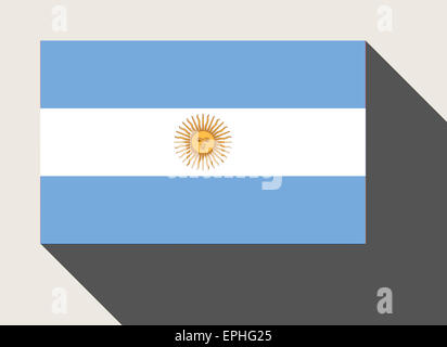 L'Argentine drapeau dans télévision web design style. Banque D'Images
