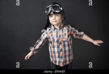 Portrait d'un pilote peu cute Banque D'Images