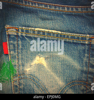 Pocket jeans, Close up Banque D'Images