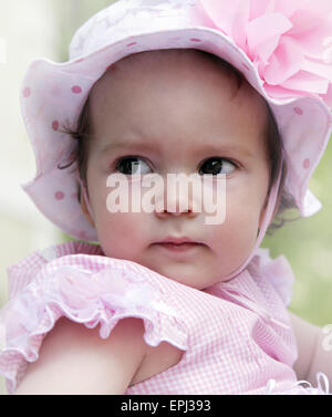 Little girl in hat Banque D'Images