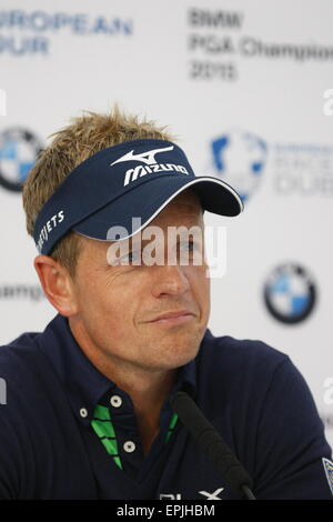 Portrait de l'anglais Luke Donald au golfeur professionnel médias 2015 Banque D'Images