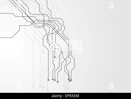 Hi-tech gris circuit board background Banque D'Images