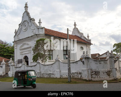 Église réformée hollandaise bâtiment blanchi à la ville historique de Galle, au Sri Lanka, en Asie Banque D'Images