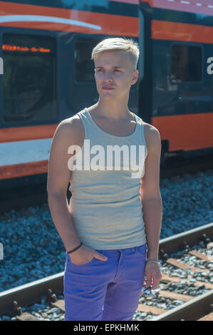 L'homme sur l'arrière-plan de la Banque D'Images