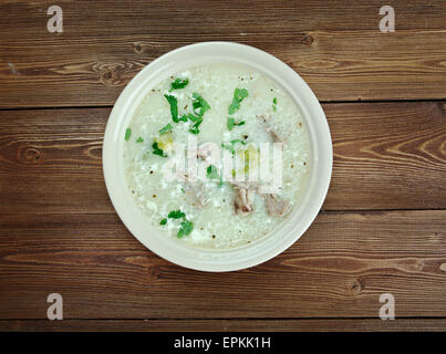 Soupe de poulet aux asperges Banque D'Images