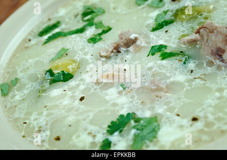 Soupe de poulet aux asperges Banque D'Images