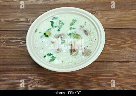 Soupe de poulet aux asperges Banque D'Images