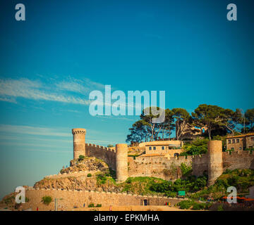 La forteresse de Vila Vella de Tossa de Mar Banque D'Images