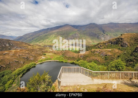 Beautifu Diamond Lake, près de Wanaka, île du Sud, Nouvelle-Zélande Banque D'Images