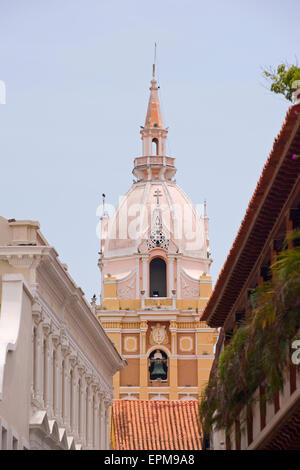 Le dôme de la Catedral (la cathédrale) de Cartagena à Carthagène, Colombie, Amérique du Sud Banque D'Images