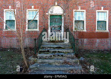 L'Hôpital Psychiatrique abandonné Kings Park Long Island New York Banque D'Images