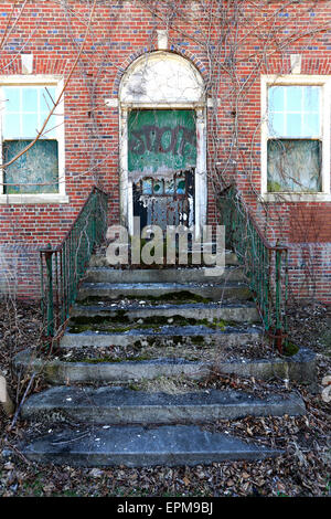 L'Hôpital Psychiatrique abandonné Kings Park Long Island New York Banque D'Images