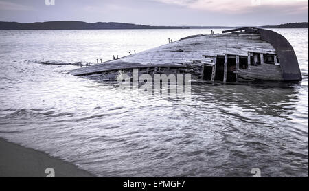 Ghost Ship. Naufrage en bois historique sur les rives du lac Supérieur. Pictured Rocks National Lakeshore. Munising, au Michigan. Banque D'Images