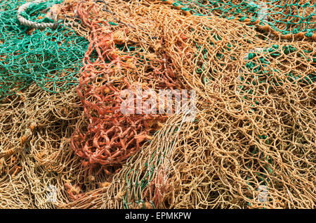 Enchevêtrement de filets de pêche Banque D'Images