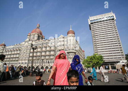 À l'hôtel Taj Mahal, quatre mois après l'attaque terroriste contre l'hôtel/ville photo extraite du côté de la porte de l'Inde,Coloba Banque D'Images