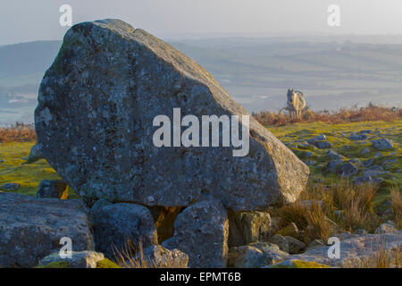 Arthur's Stone Maen (CETI), une chambre funéraire néolithique, la péninsule de Gower, Swansea, Glamorgan, Pays de Galles, Royaume-Uni Banque D'Images