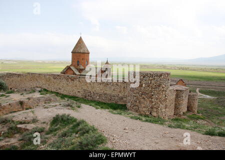 Le monastère de Khor Virap, Arménie, vallée de l'Ararat Banque D'Images