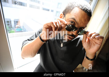 Ice Cube pose pour une photo pour la promotion film "billet de loterie" à Philadelphie, Pa. Banque D'Images