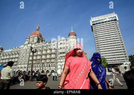 À l'hôtel Taj Mahal, quatre mois après l'attaque terroriste contre l'hôtel/ville photo extraite du côté de la porte de l'Inde,Coloba Banque D'Images