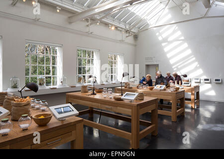 Vue de l'intérieur de modèle prix. La Distillerie de Bombay Sapphire, Laverstoke, Royaume-Uni. Architecte : Heatherwick Studio, 2014. Banque D'Images