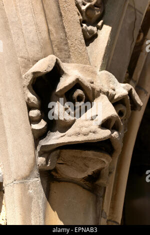 Détail architectural de la cathédrale Christ Church. Elle était autrefois la première cathédrale anglicane de Montréal, Québec, Canada Banque D'Images