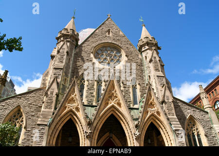 La Cathédrale Christ Church était autrefois la première cathédrale anglicane de Montréal, Québec, Canada. Banque D'Images